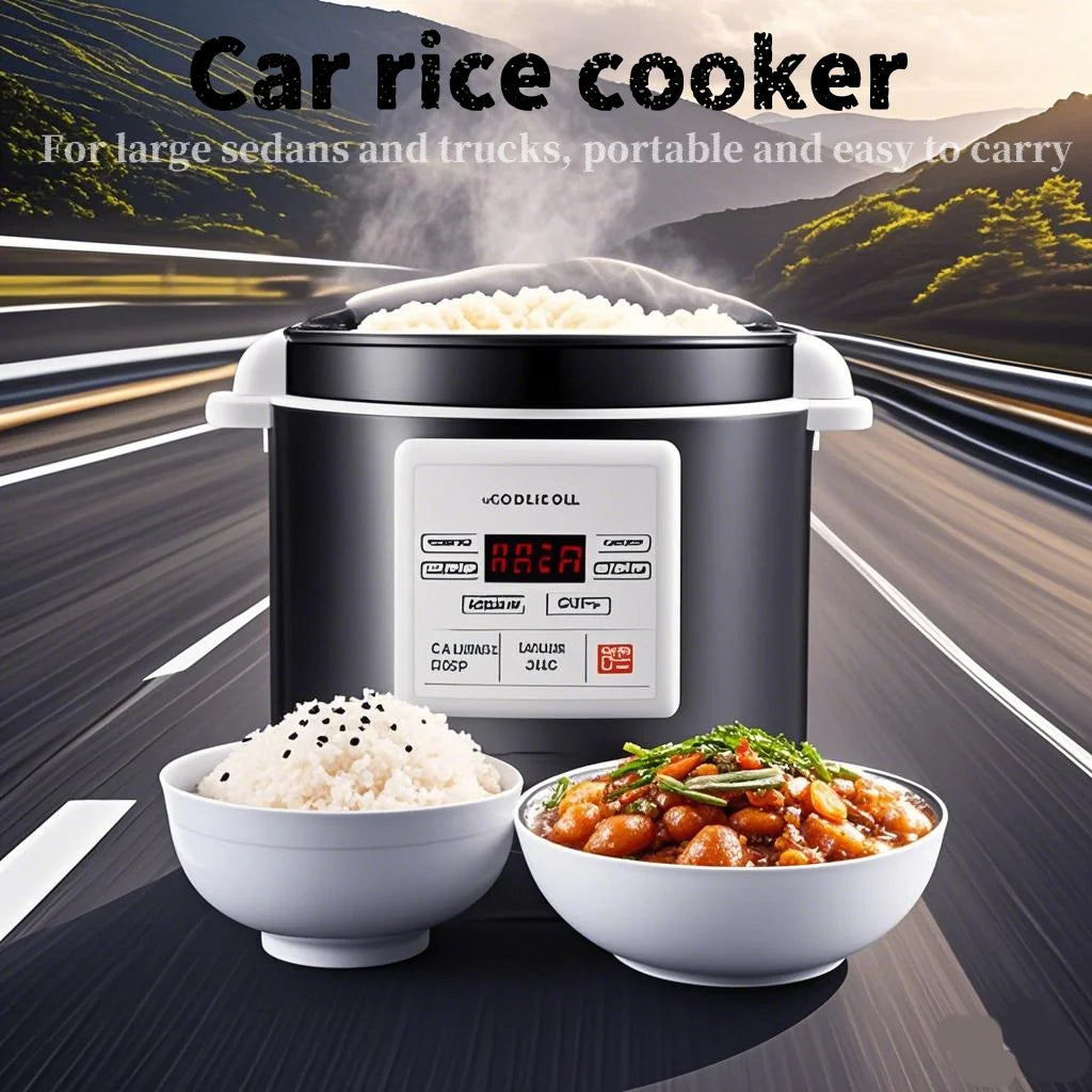 Car rice cooker small smart outdoor electric cooker 12-24V can be regularly insulated and portable for large cars and trucks
