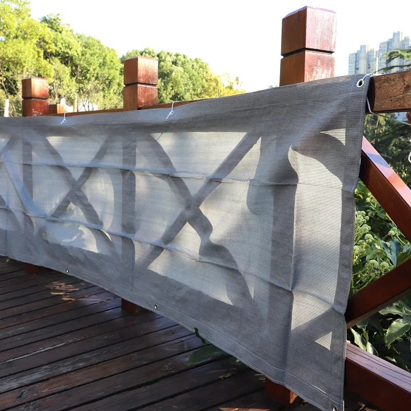 Customize HDPE Gray Terrace Balcony Privacy Net Anti-UV Pergola Sun Shade Net Garden Screen Fence Netting Swimming Pool Awning