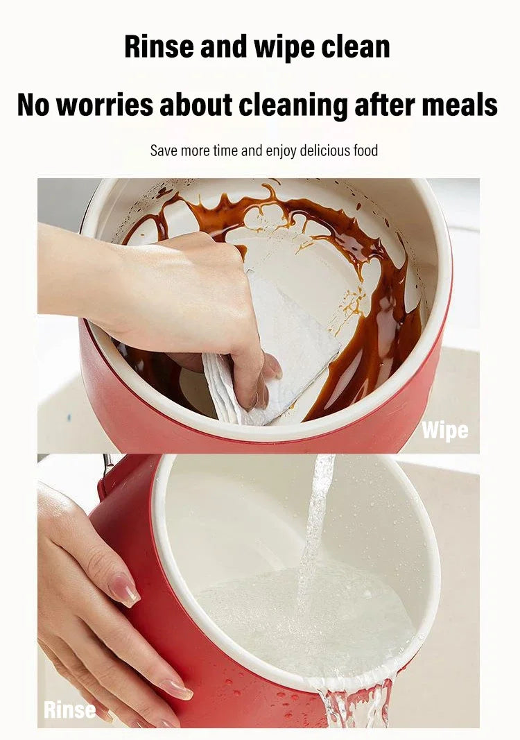 Multifunctional Electric Cooking Pot Household Dormitory Household Portable Small Instant Noodle Pot Cooking Noodles Hot Pot Wok