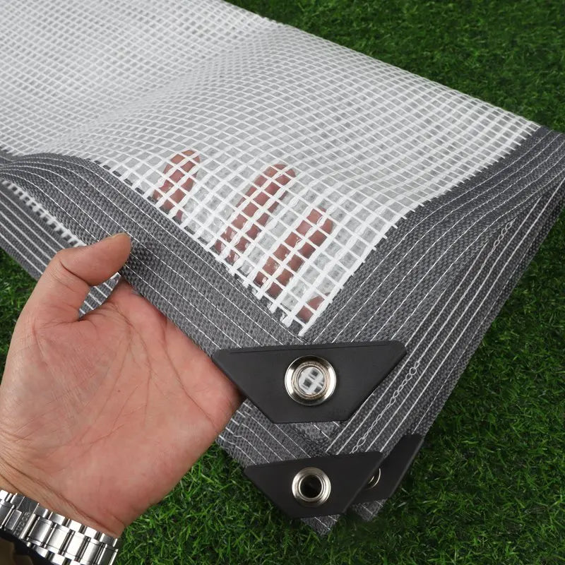 160 180GSM Silvery Edge Mesh Reinforce PE Rainproof Tarpaulin Garden Flower Plants Cover Car Tarpaulin Gazebo Vertical Screen