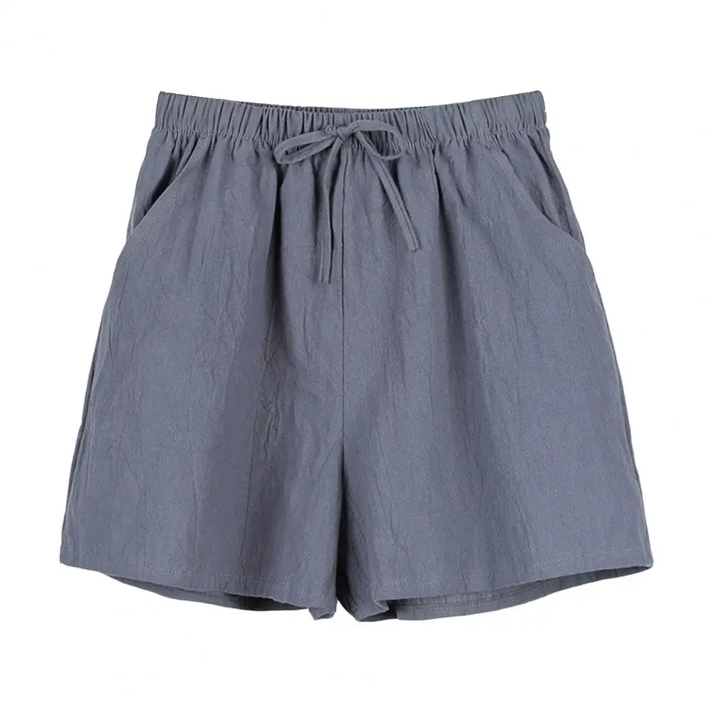 Summer Women Shorts Elastic High Waist Loose Drawstring Sport Jogging Homewear Short Pants Pajama Shorts