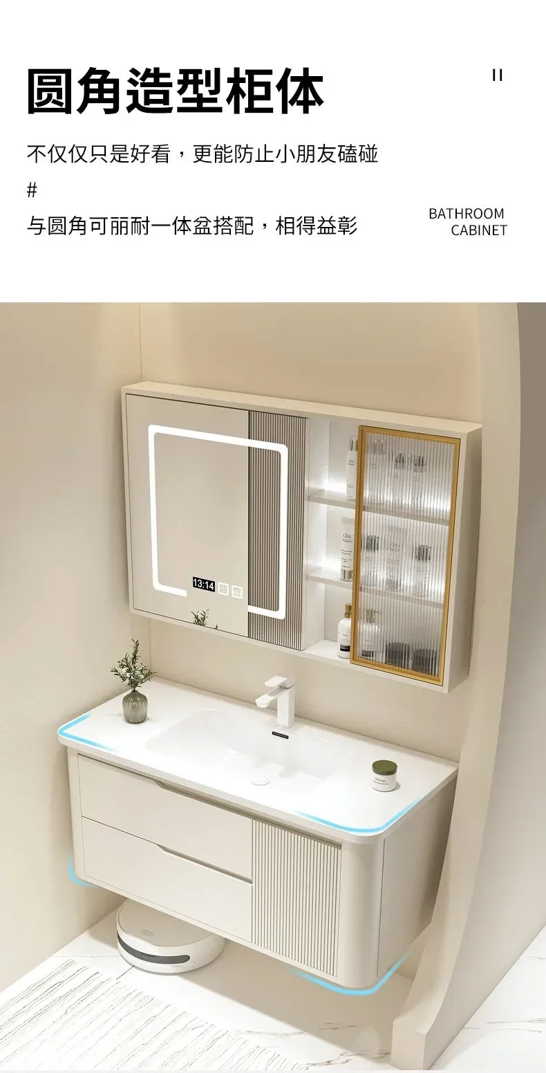 Modern Furniture Jewelry Bathroom Cabinet Storage Organizer Simple Shelves Space Saving Multipurpose Washbasin Makeup Vanity