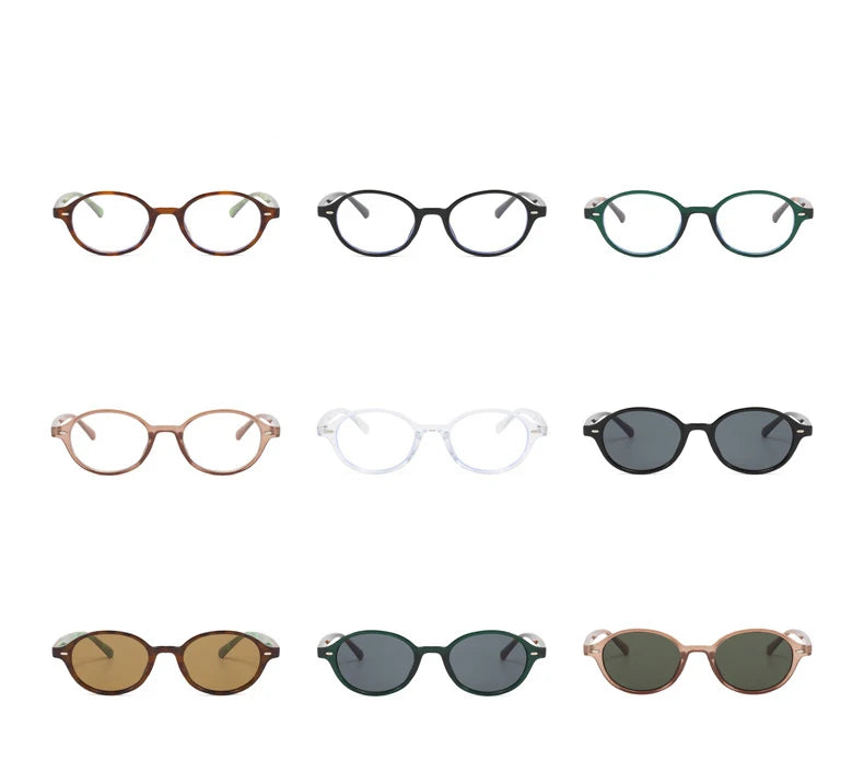 57230 New Oval Anti Blue Light Glasses Women Fashion Rivet Transparent Spectacles Optical Prescription Eyeglass