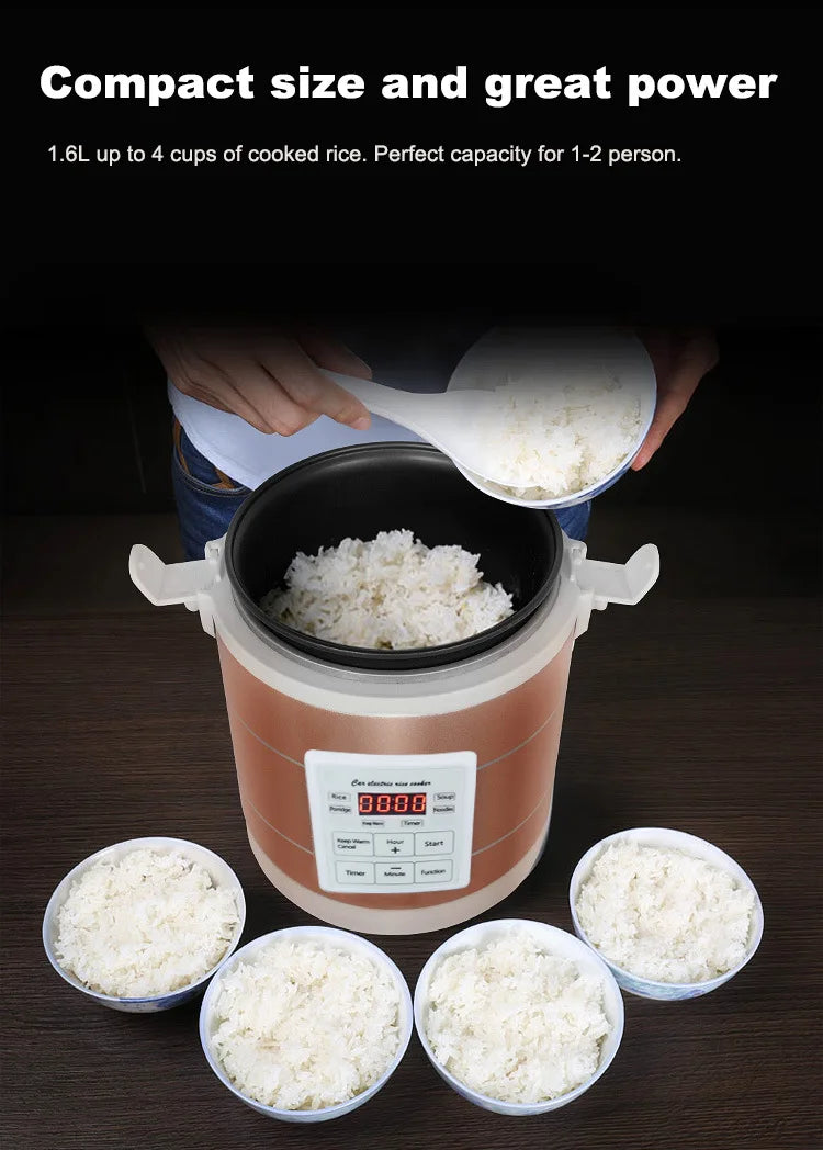 Car rice cooker small smart outdoor electric cooker 12-24V can be regularly insulated and portable for large cars and trucks