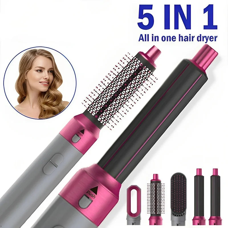 5 in 1 Hair Dryer Professional Hot Comb Set Curling Iron Hair Straightener Styling Tool For Airwrap Hair Dryer NEW 2025