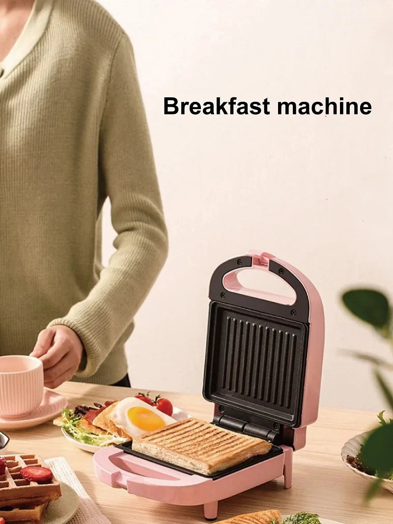 650W Sandwich Maker Home Electric Waffle Maker Panini Bake Maker Fast Breakfast Maker Heating Toaster Kitchen Appliances 220V