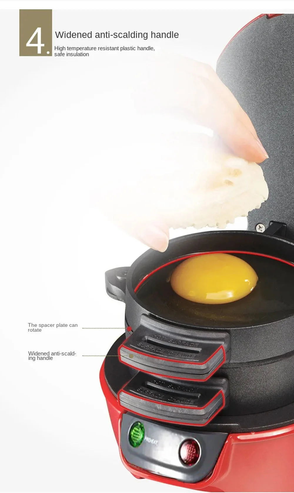 110V 220V Bread Electric Sandwich Maker Machine Toaster Mini Non Stick Burger Grill Baking Pancake Pans for Kitchen Home 빵 토스트기