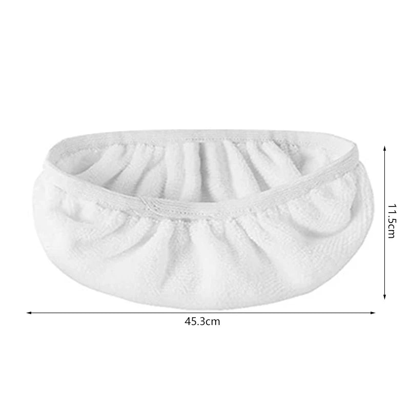 Mop Cleaning Pad Mop Cloth Cover Thickened Elastic Band Flat Coral Fleece Microfiber Chenille Replacement Rotary for Bathroom