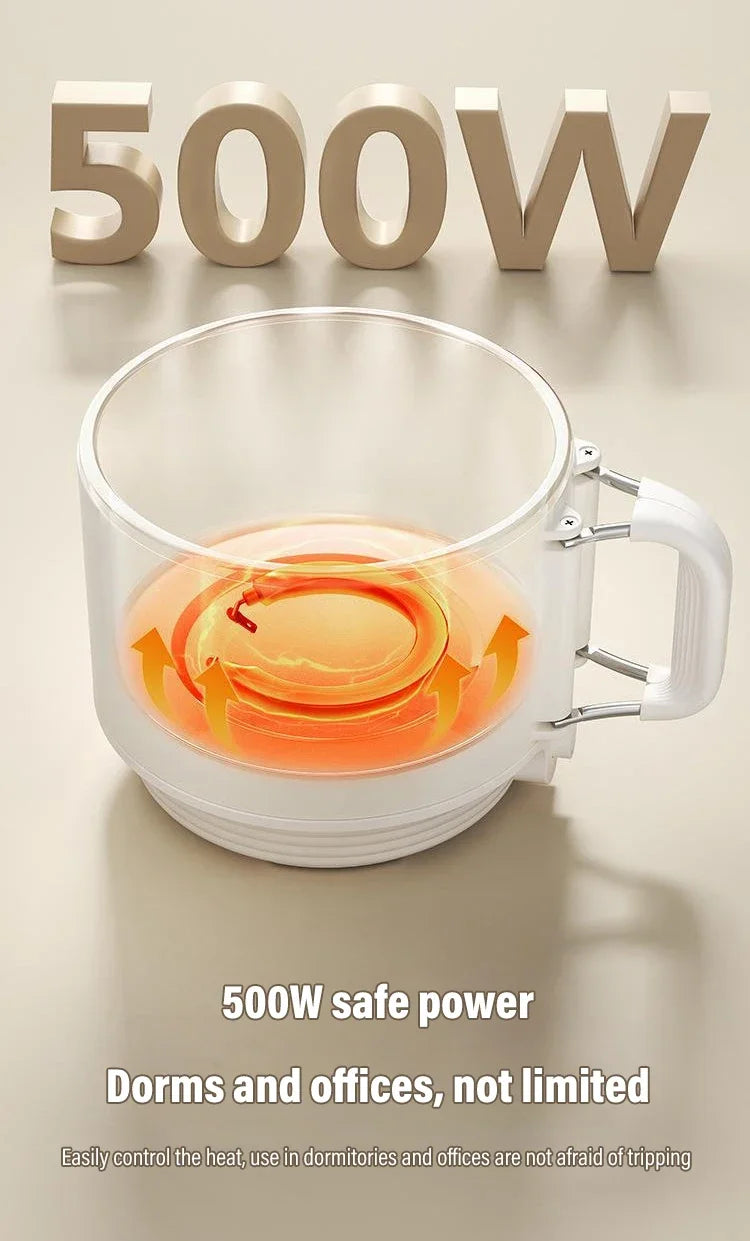Multifunctional Electric Cooking Pot Household Dormitory Household Portable Small Instant Noodle Pot Cooking Noodles Hot Pot Wok