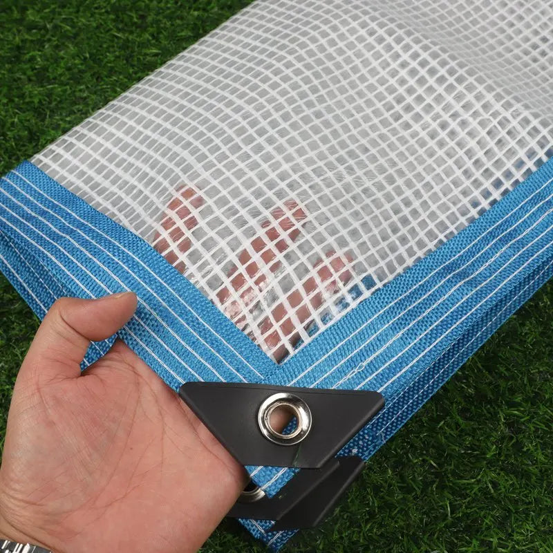 160 180GSM Silvery Edge Mesh Reinforce PE Rainproof Tarpaulin Garden Flower Plants Cover Car Tarpaulin Gazebo Vertical Screen