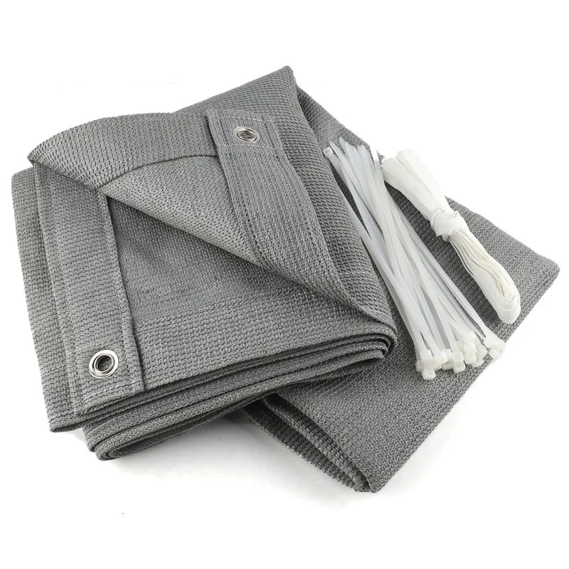 Customize HDPE Gray Terrace Balcony Privacy Net Anti-UV Pergola Sun Shade Net Garden Screen Fence Netting Swimming Pool Awning