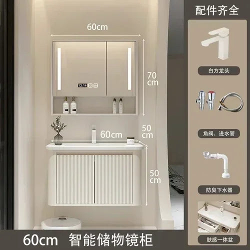 Modern Furniture Jewelry Bathroom Cabinet Storage Organizer Simple Shelves Space Saving Multipurpose Washbasin Makeup Vanity