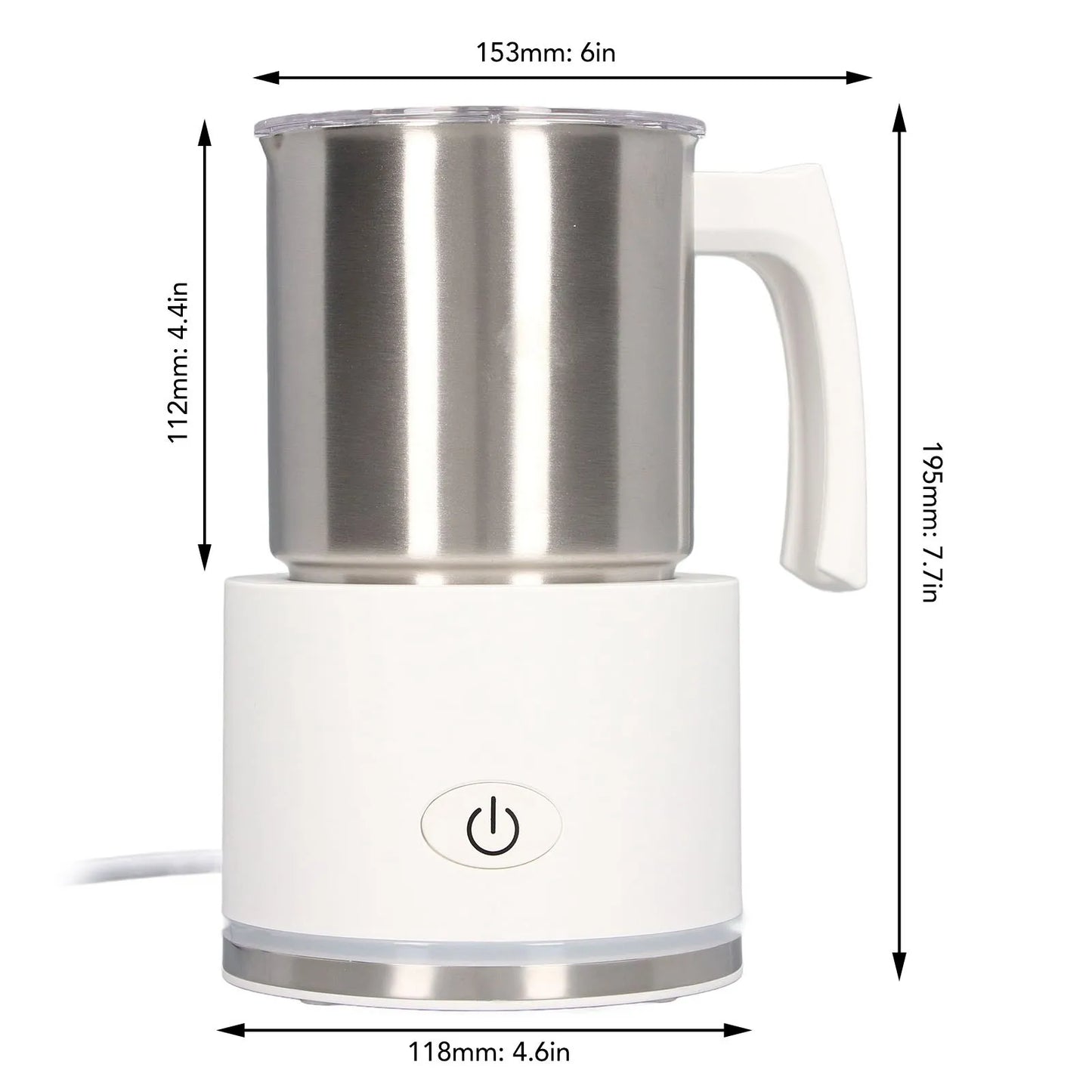 Automatic Milk Foamer Energy Saving EU Plug 220‑240V Electric Milk Frother Stainless Steel Jug for Hot Chocolate for Home