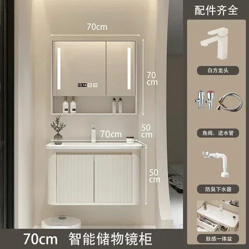Modern Furniture Jewelry Bathroom Cabinet Storage Organizer Simple Shelves Space Saving Multipurpose Washbasin Makeup Vanity