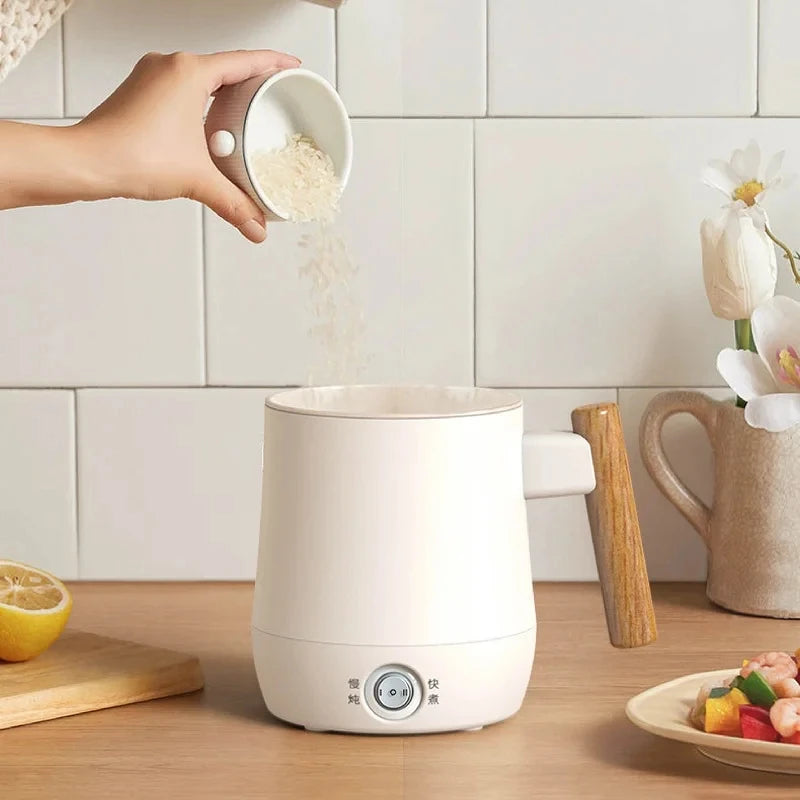 600ml Health Electric Kettle Travel Kettle Non-stick Rice Cooker Portable Noodle Cooker Quick Kettle Office Electric Hot Cup