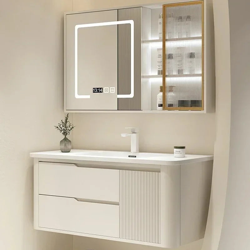 Modern Furniture Jewelry Bathroom Cabinet Storage Organizer Simple Shelves Space Saving Multipurpose Washbasin Makeup Vanity