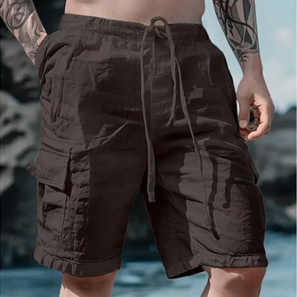 Men Loose Cargo Shorts With Pockets Fashion Beach Streetwear Sports Casual Shorts Running Short Pants