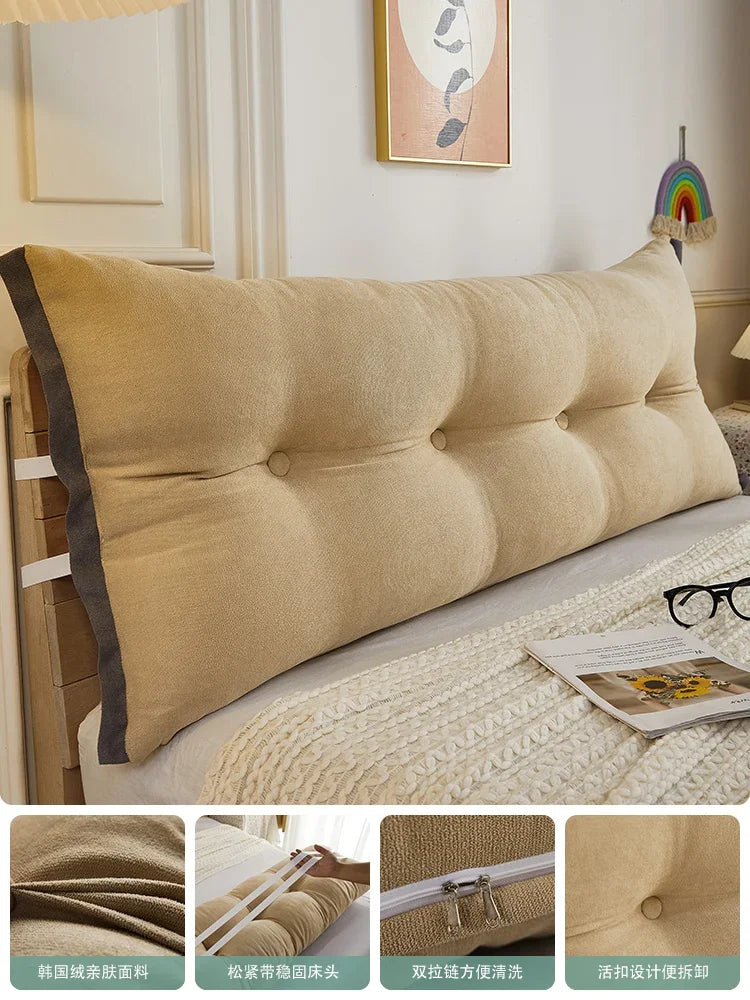 Bed Decoration Body Pillow Headboard Cushion Bedroom All-purpose The Artifact Supports The Waist Detachable and Washable