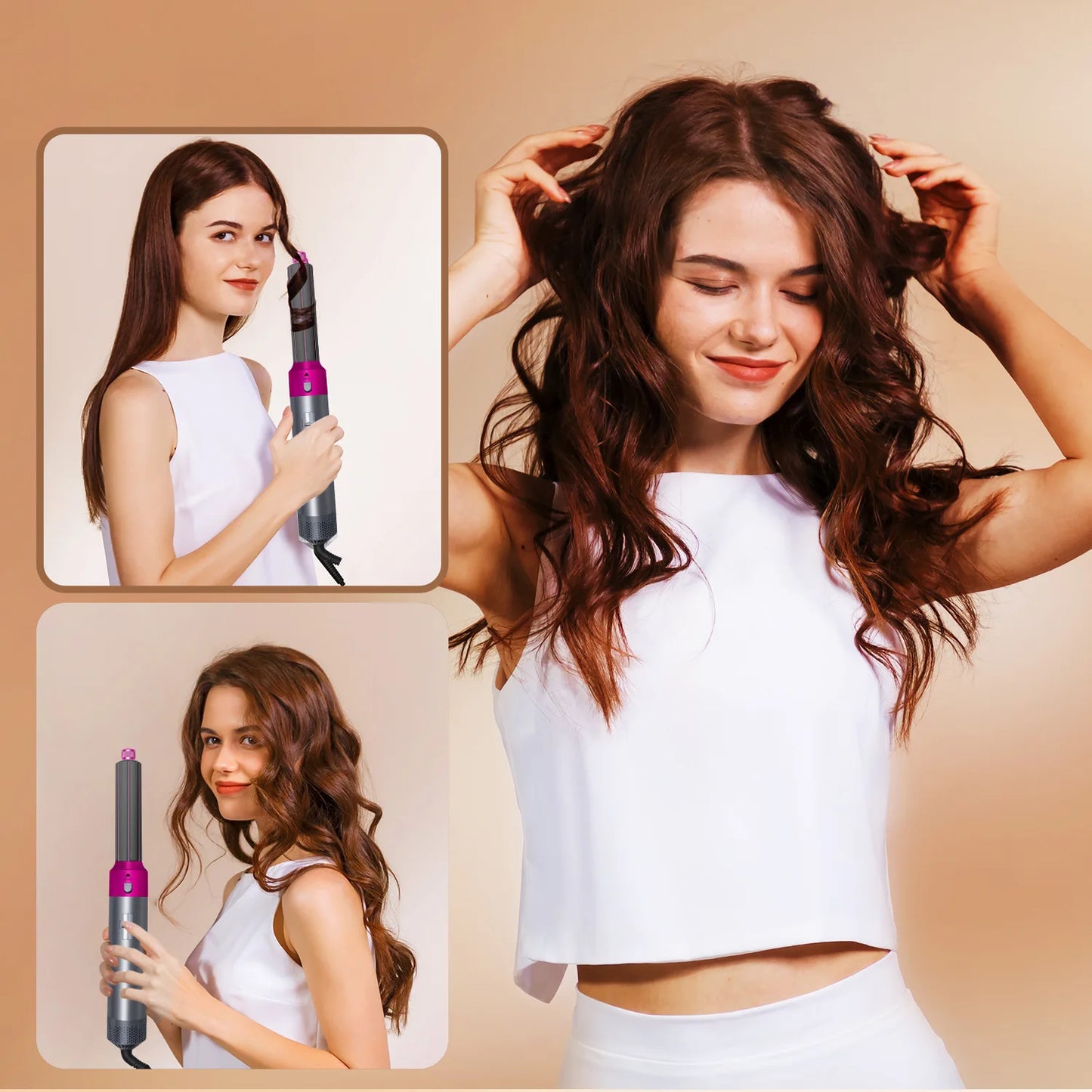 5 in 1 Hair Dryer Professional Hot Comb Set Curling Iron Hair Straightener Styling Tool For Airwrap Hair Dryer NEW 2025