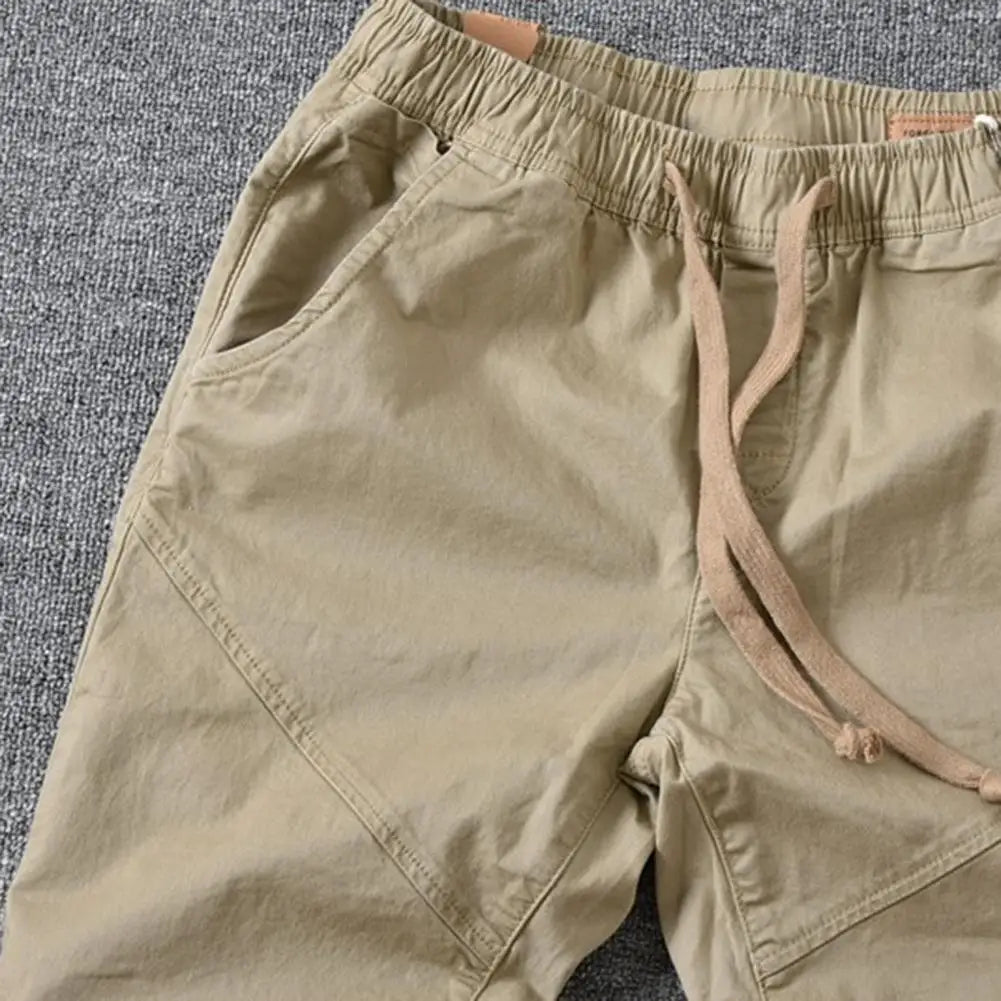 Popular Men Cargo Pants Spring Pure Color Slim Pants Skinny Sporty Men Pants for Party
