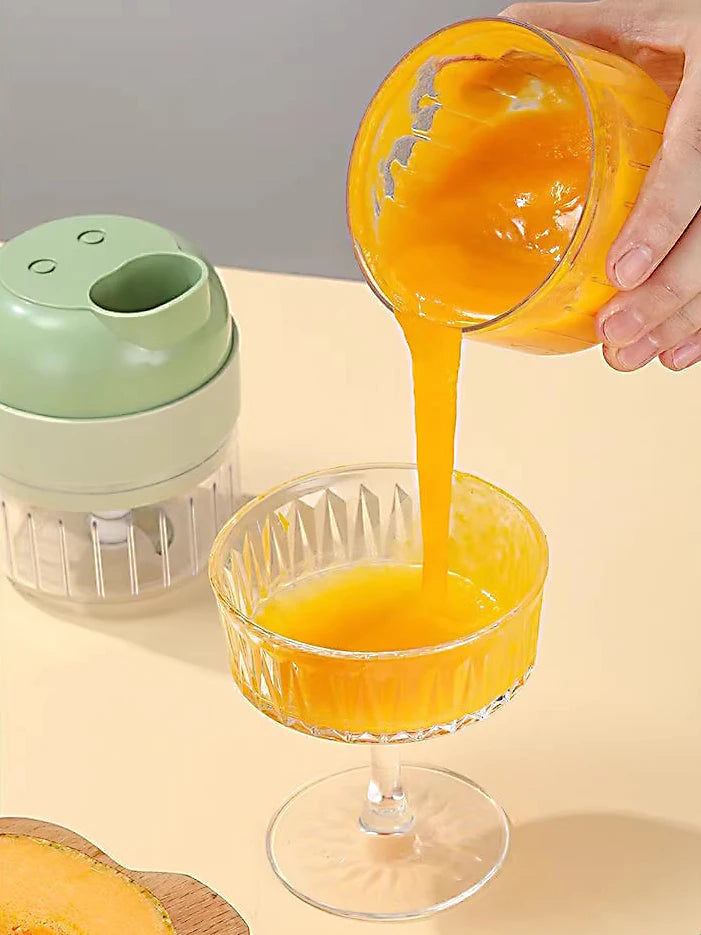 5 in 1 Electric Vegetable Cutter Set Portable, Rechargeable, Wireless Food Processor & Chopper Machine for Pepper, Garlic& Meat