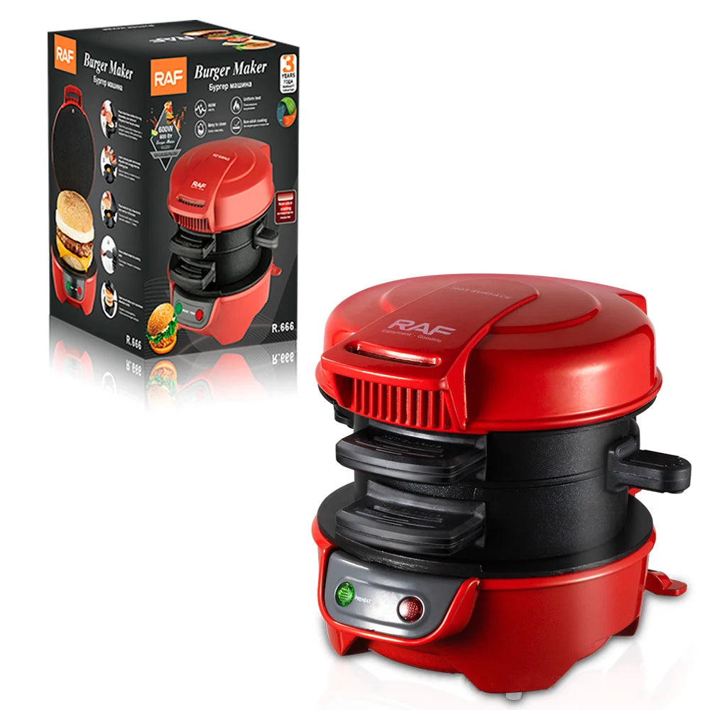 Electric Bread Sandwich Maker Machine Mini 110V 220V Burger Grill Baking Toaster Non Stick Pancake Pan for Kitchen Home 빵 토스트기