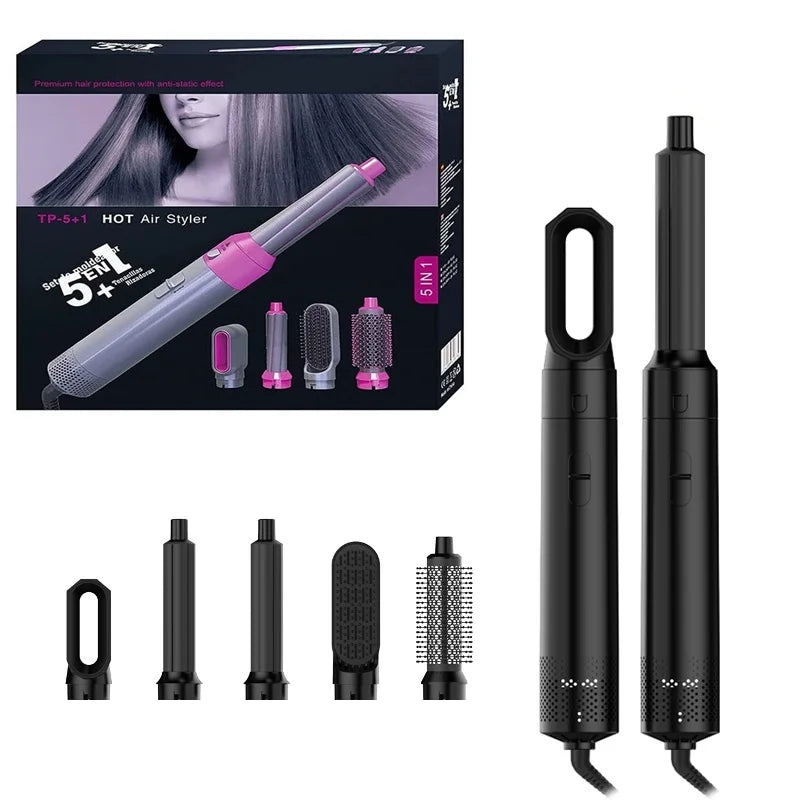 5 in 1 Hair Dryer Professional Hot Comb Set Curling Iron Hair Straightener Styling Tool For Airwrap Hair Dryer NEW 2025