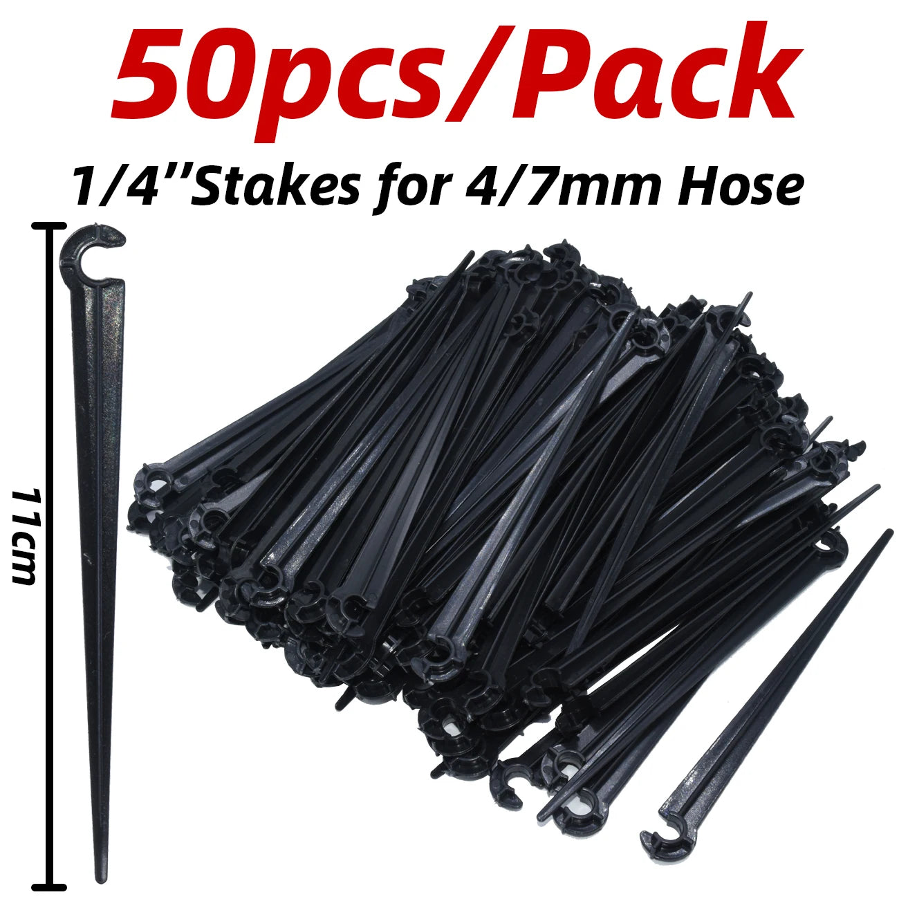 1-50pcs Barbed Connectors Irrigation Fittings Drip Irrigation Barbed Connectors 4/7mm Tubing Fittings for Flower Pot Garden Lawn