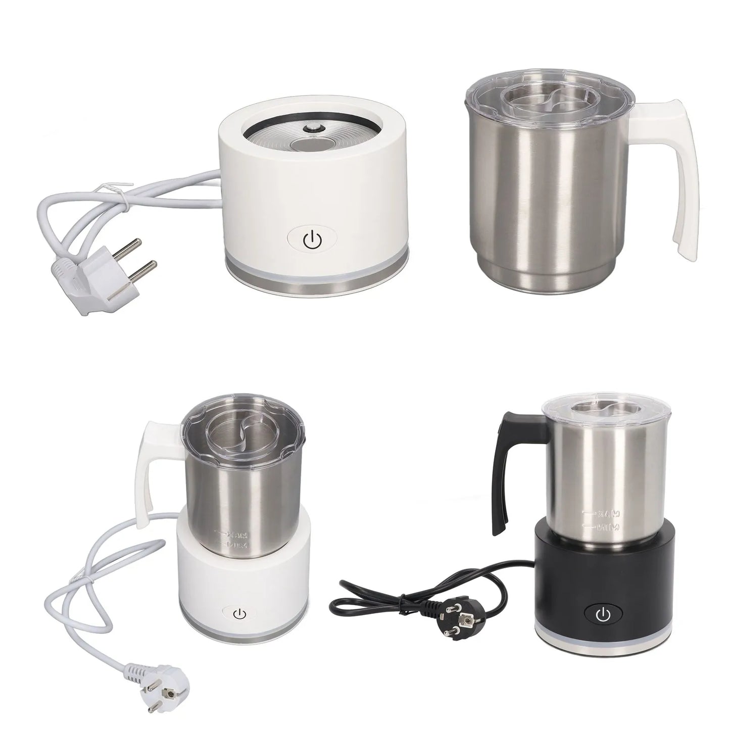 Automatic Milk Foamer Energy Saving EU Plug 220‑240V Electric Milk Frother Stainless Steel Jug for Hot Chocolate for Home