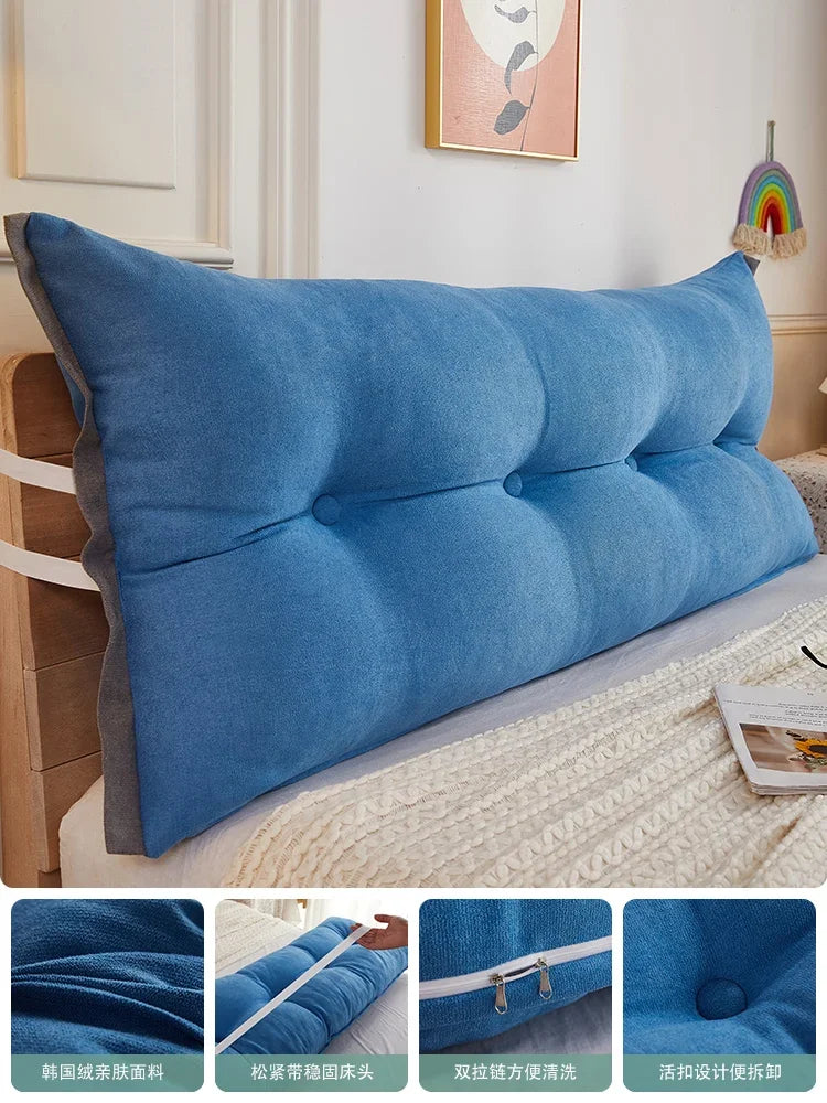 Bed Decoration Body Pillow Headboard Cushion Bedroom All-purpose The Artifact Supports The Waist Detachable and Washable