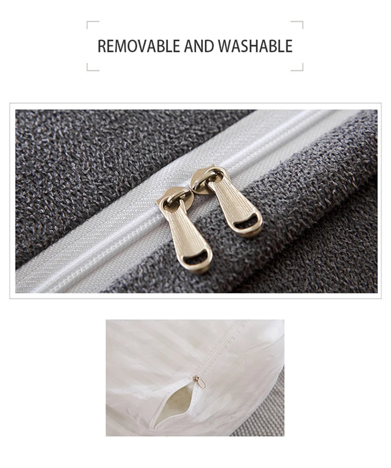 Reading Backrest Triangular Lumbar Support Cushion With Headrest Plush Back Pillow For Pain Relief Sofa Bed Chair Waist Cushion