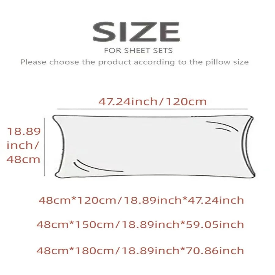 One Piece Double Long Pillowcase Home Couple Pillowcase Extended Pillowcase (Excluding Core)