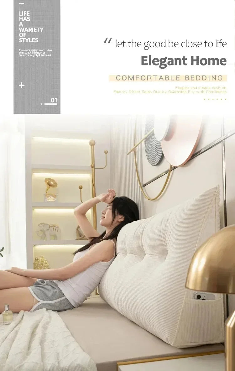 60x50x20/80x50x20cm Headboard Pillow Triangle Cushion Backrest Pain Relief Sofa Waist Cushion Wedge Sleeping Decorative Pillows