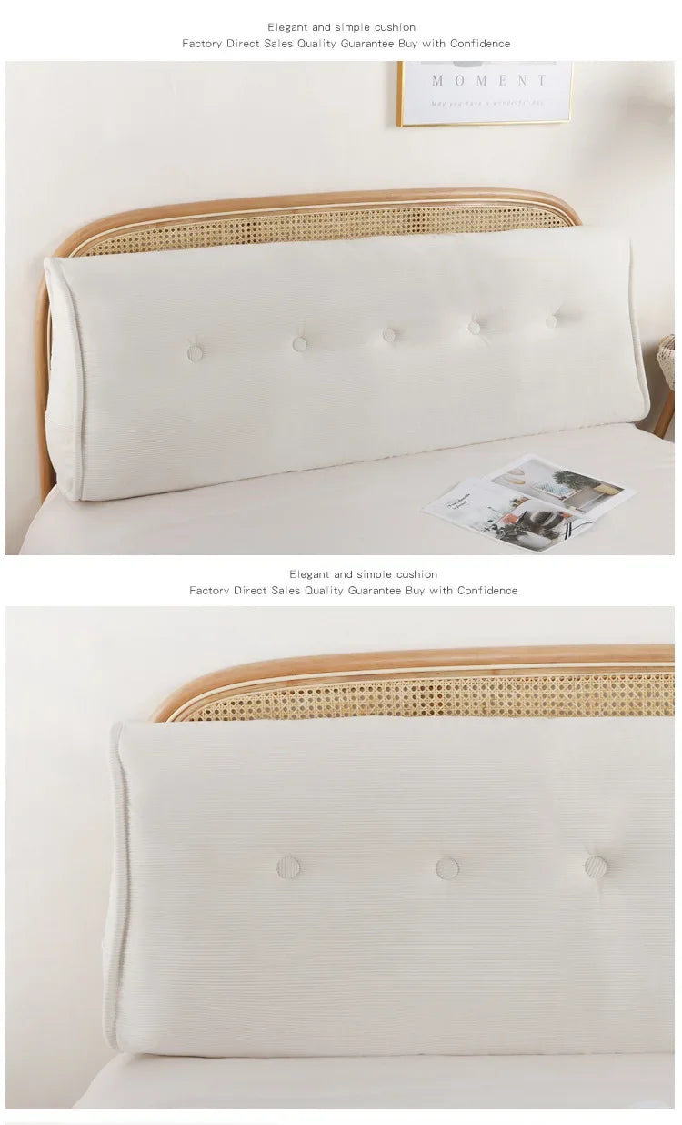 Corduroy Headboard Pillow Triangle Cushion Backrest Pain Relief Sofa Waist Cushion Wedge Sleeping Pillows for Bed Decorative 이불