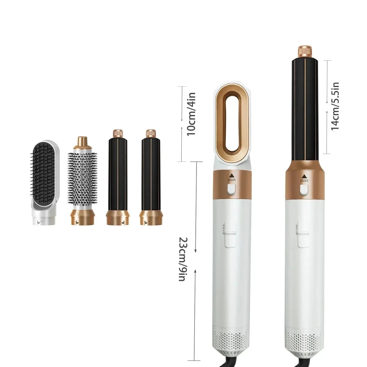 5 in 1 Hair Dryer Professional Hot Comb Set Curling Iron Hair Straightener Styling Tool For Airwrap Hair Dryer NEW 2025