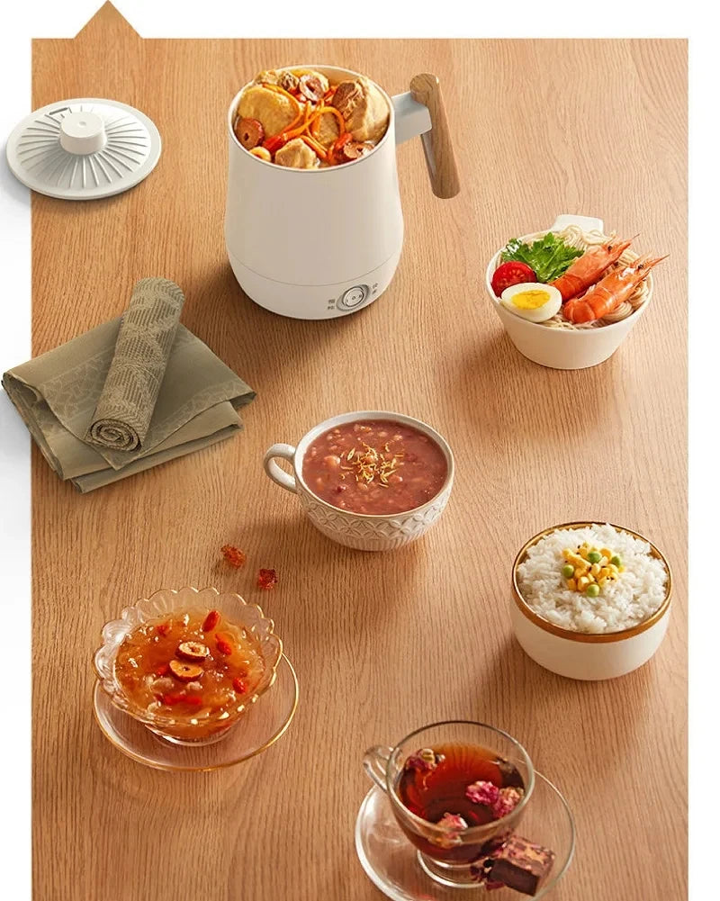 600ml Health Electric Kettle Travel Kettle Non-stick Rice Cooker Portable Noodle Cooker Quick Kettle Office Electric Hot Cup