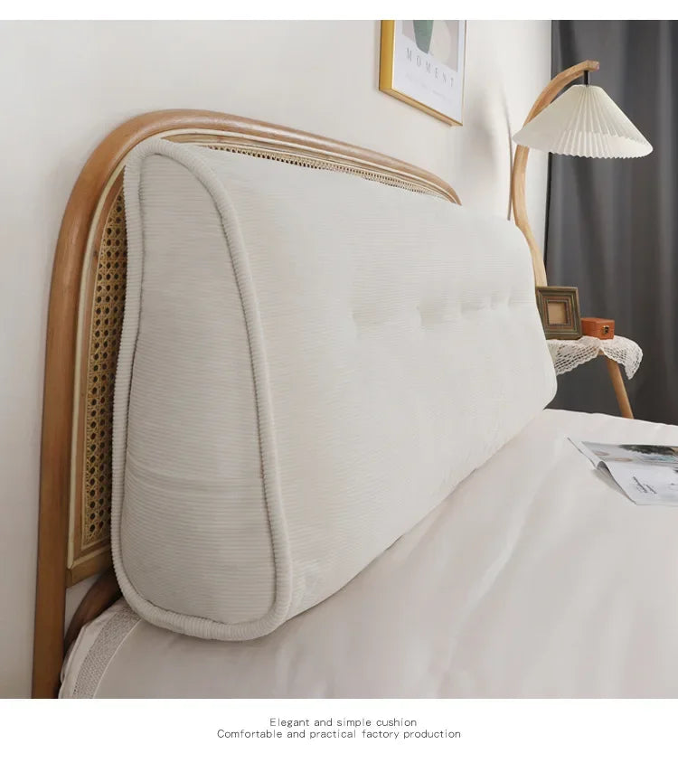Corduroy Headboard Pillow Triangle Cushion Backrest Pain Relief Sofa Waist Cushion Wedge Sleeping Pillows for Bed Decorative 이불