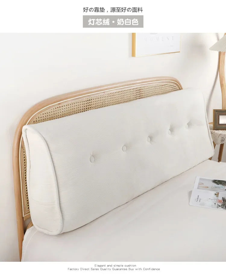 Corduroy Headboard Pillow Triangle Cushion Backrest Pain Relief Sofa Waist Cushion Wedge Sleeping Pillows for Bed Decorative 이불