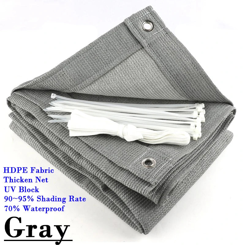Customize HDPE Gray Terrace Balcony Privacy Net Anti-UV Pergola Sun Shade Net Garden Screen Fence Netting Swimming Pool Awning