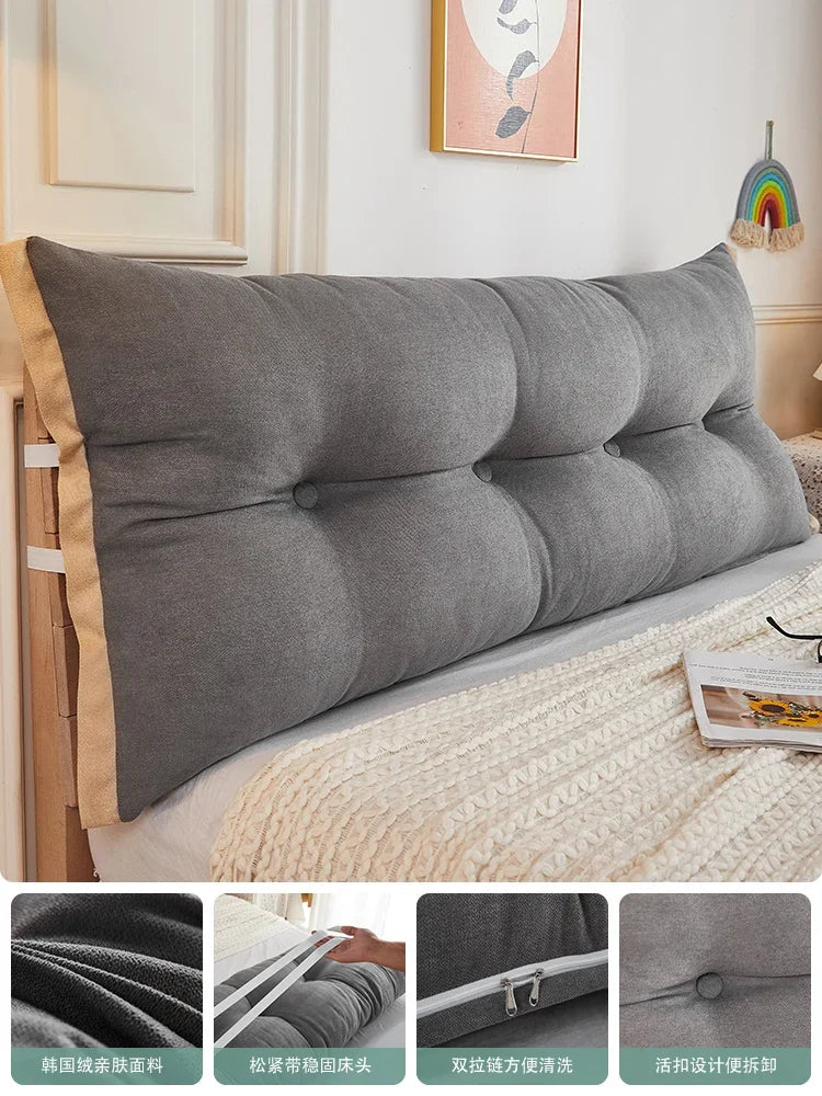 Bed Decoration Body Pillow Headboard Cushion Bedroom All-purpose The Artifact Supports The Waist Detachable and Washable