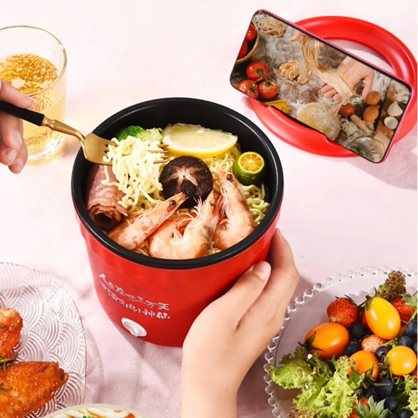 Smart mini electric cooking pot integrated household non-stick inner liner electric rice cooker dormitory electric hot pot