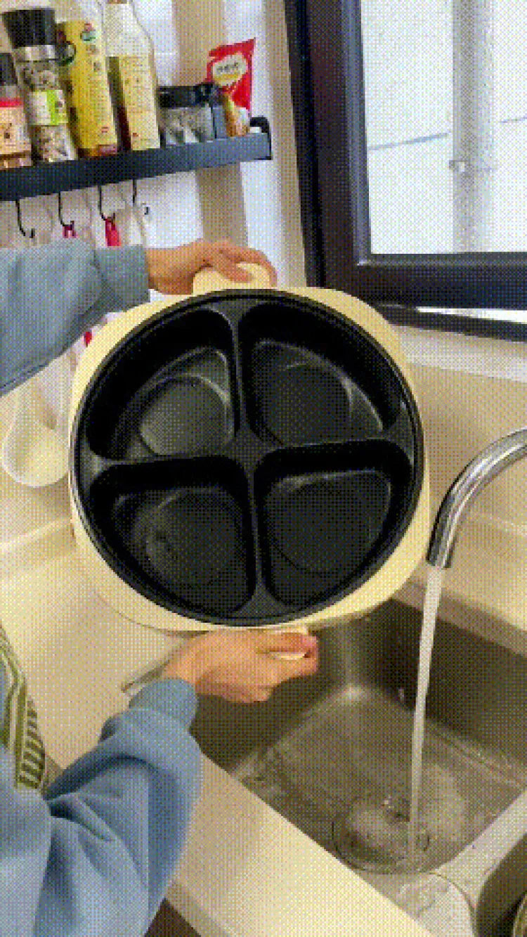 Electric Hot Home electric hot pot with separate controls Four-grid self-heating hot pot Split Mandarin Duck Pot Double-sex hot