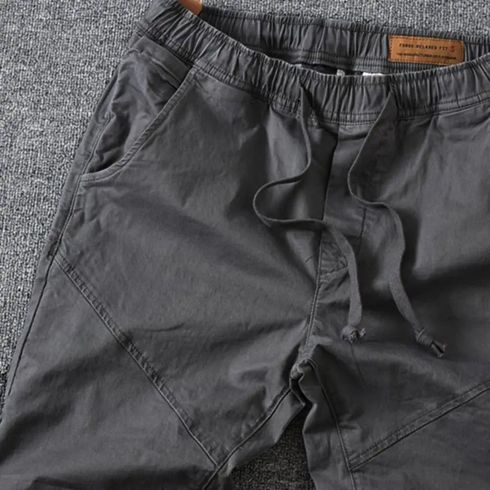 Popular Men Cargo Pants Spring Pure Color Slim Pants Skinny Sporty Men Pants for Party