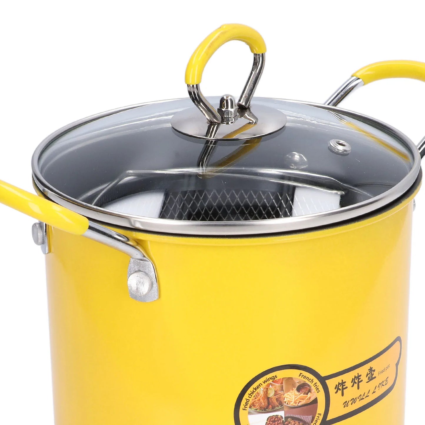 3L Deep Fryer Pot Frying Pot with Rack Lid Oil Filter Iron pot kitchen accessories Frying pan Fryer Fried chicken French fries