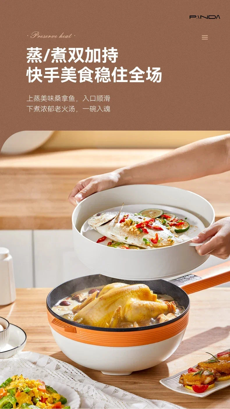 New household all-in-one electric frying pan household appliances hot pot noodle steaming pot soup egg hot