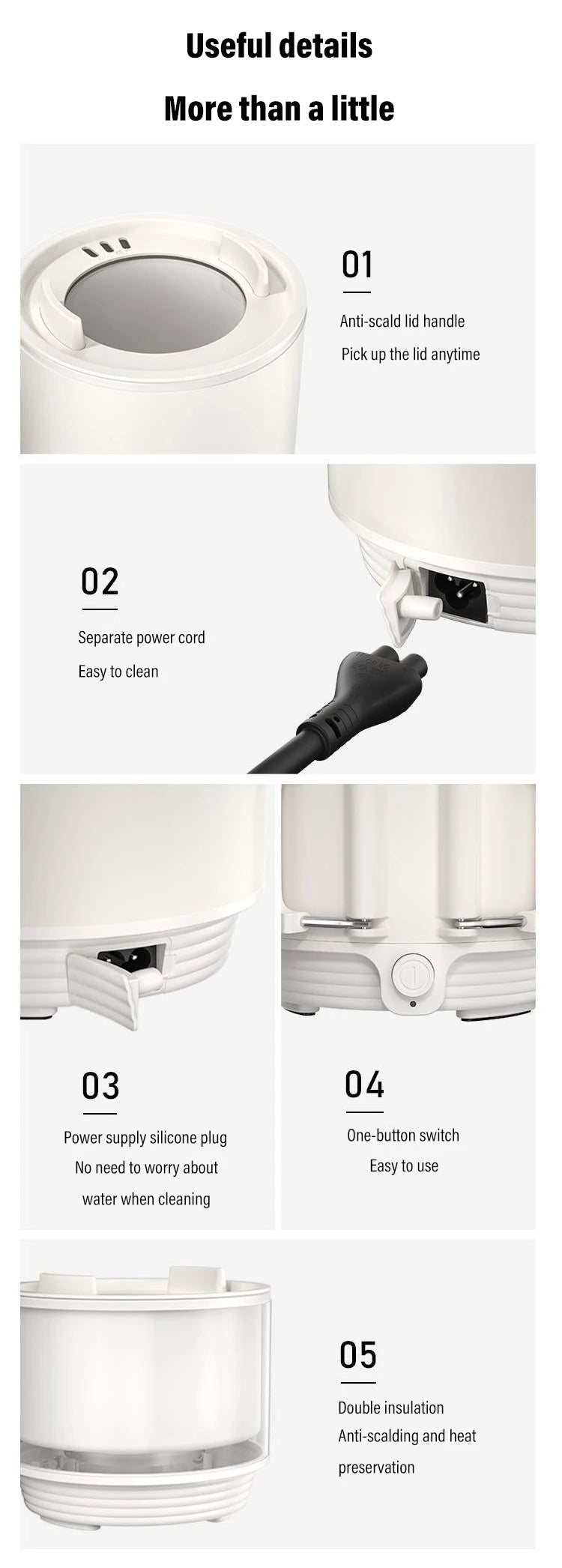 Multifunctional Portable electric cooking pot Electric Heating Pot frying pan For Students Dormitory Non-stick Noodle Partner