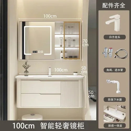 Modern Furniture Jewelry Bathroom Cabinet Storage Organizer Simple Shelves Space Saving Multipurpose Washbasin Makeup Vanity