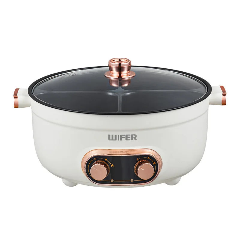 Electric Hot Home electric hot pot with separate controls Four-grid self-heating hot pot Split Mandarin Duck Pot Double-sex hot