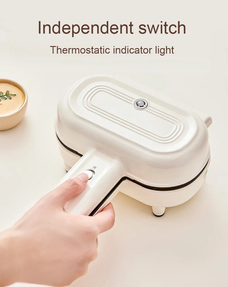 DMWD Double-Sided Press Sandwich Machine Frying Baking Pan Mini Cheese Grill Breakfast Maker Bread Hot Dog Toaster Electric Oven