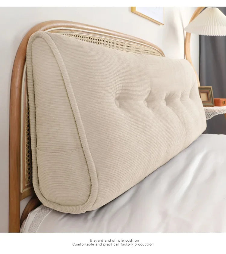 Corduroy Headboard Pillow Triangle Cushion Backrest Pain Relief Sofa Waist Cushion Wedge Sleeping Pillows for Bed Decorative 이불